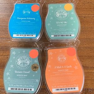 Scentsy wax bars honeymoon hideaway, business casual, RU N2 me, a wink & smile